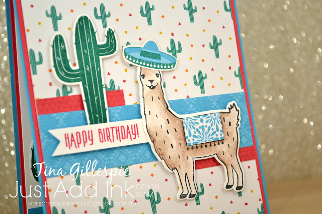 scissorspapercard, Stampin' Up!, Just Add Ink, Birthday Fiesta, Picture Perfect Birthday, Fiesta Time Framelits, Festive Birthday DSP