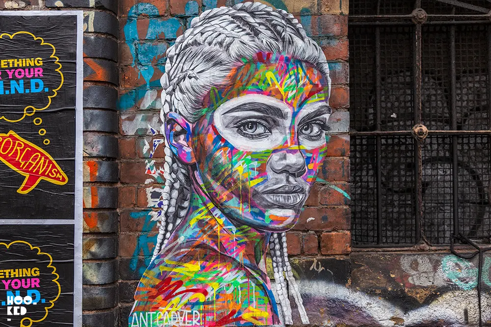 The work of Street Artist Ant Carver in Shoreditch, London