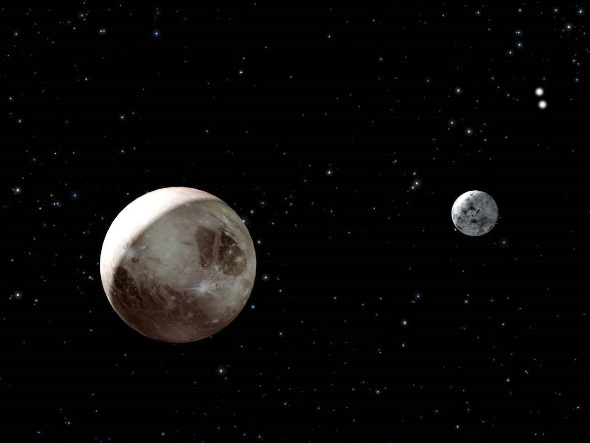 Clube de Astronomia Caronte Plutão e Caronte Os