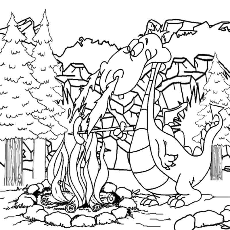 Fantasy Dragon Coloring Pictures To Print And Color In