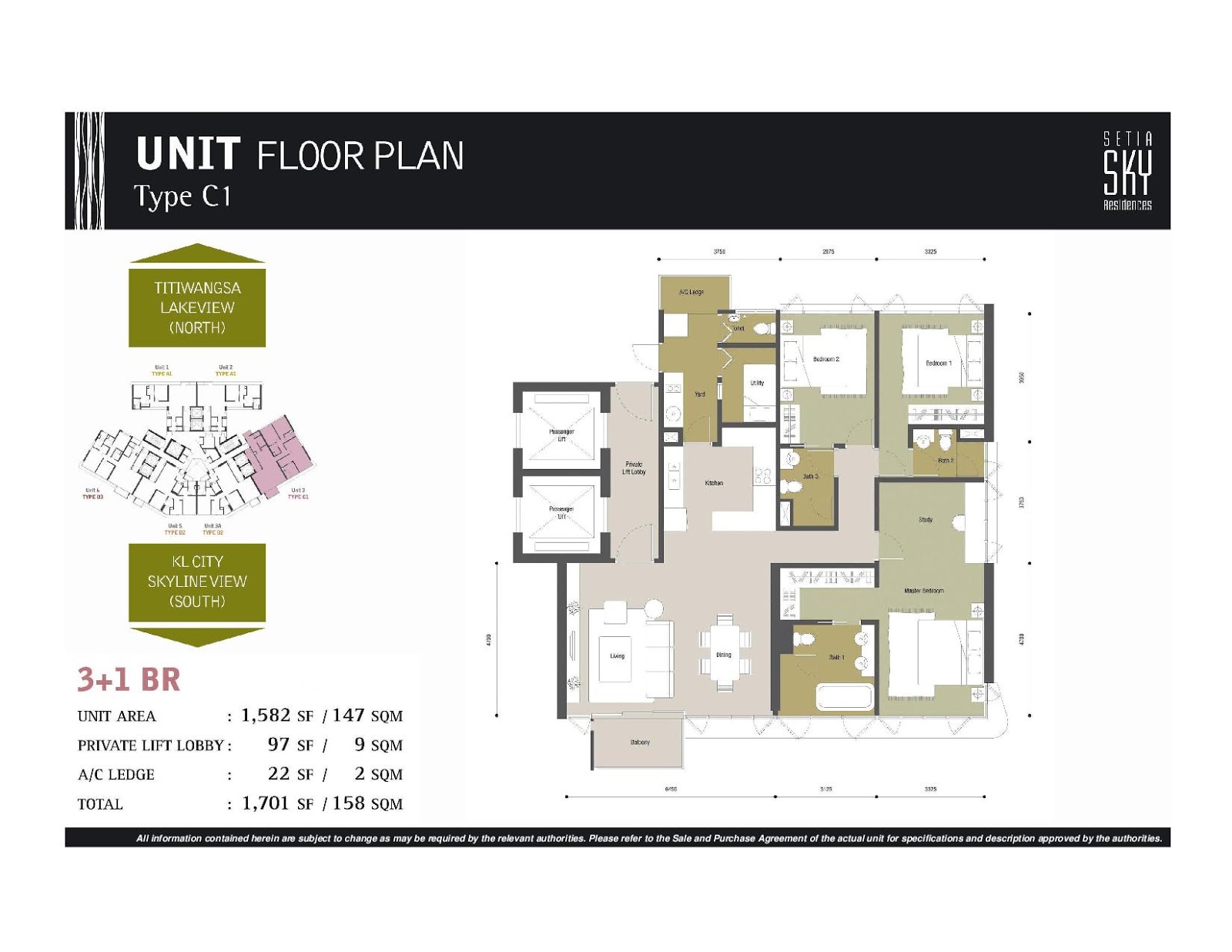 Block A Alia Floor Plan Setia Sky Residences KLCC