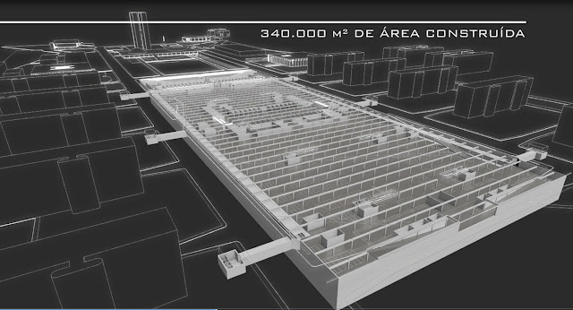 Estacionamento subterrâneo ocupará uma área de 340 mil metros quadrados e terá quatro pavimentos