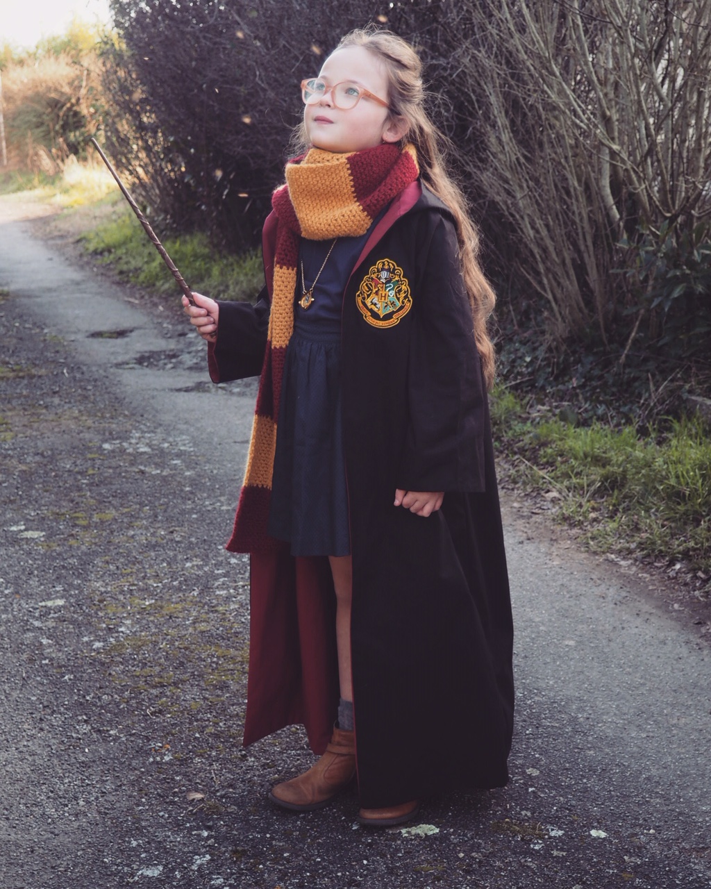 Harry Potter - Écharpe Gryffondor tricotée jaune-rouge