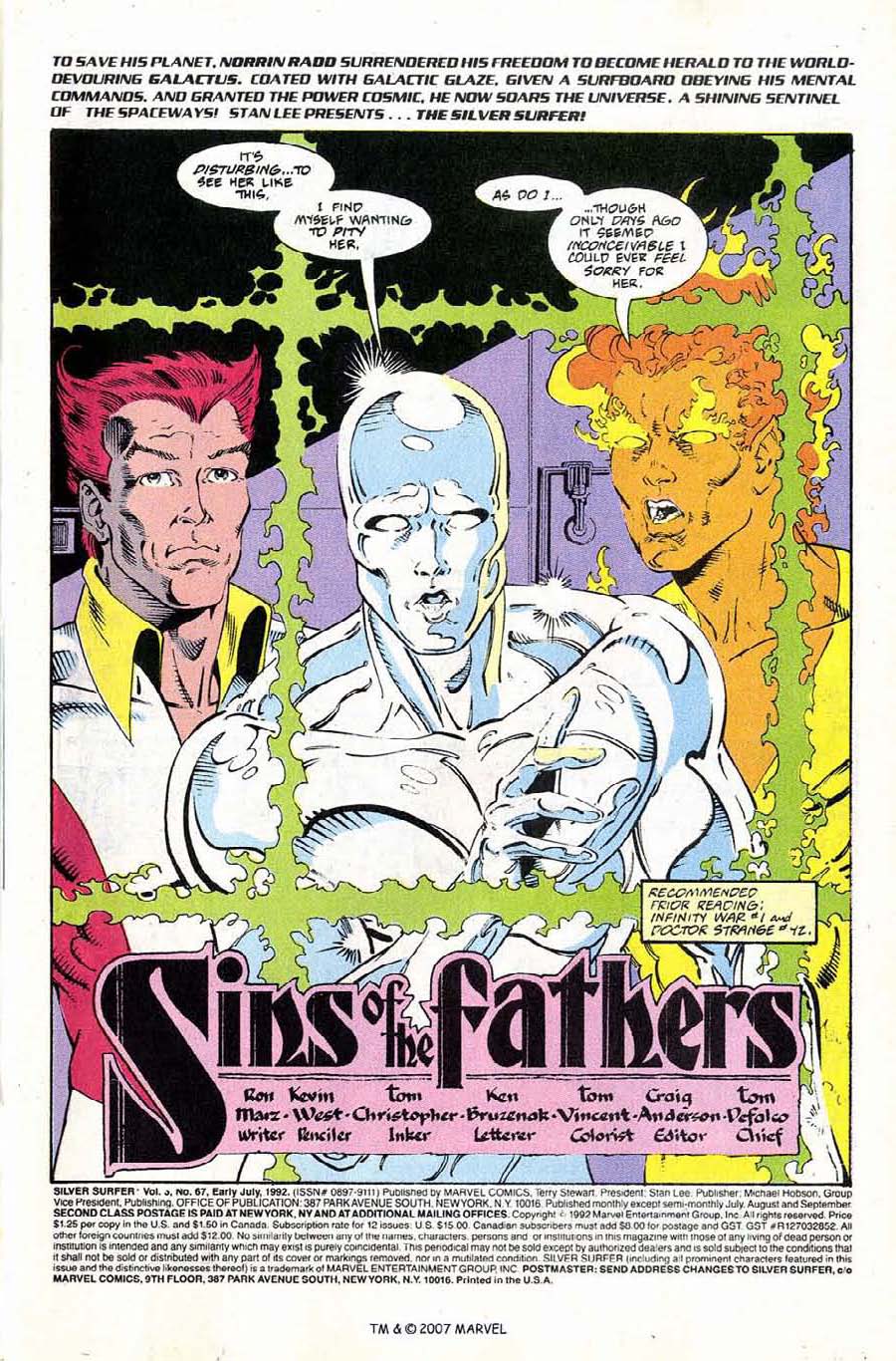 Read online Silver Surfer (1987) comic -  Issue #67 - 3