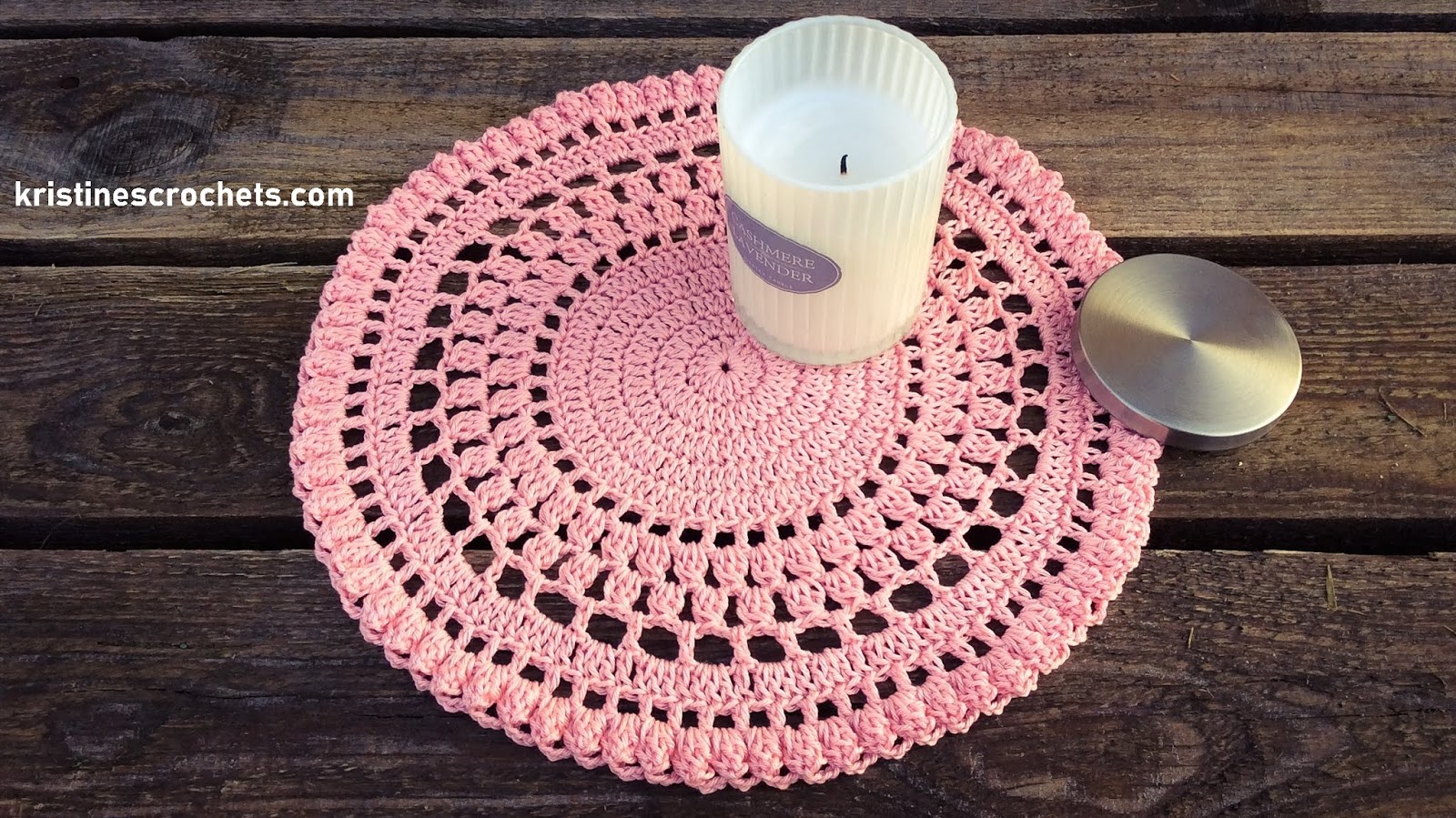 KristinesCrochets Textured Doily / Placemat Free Crochet Pattern