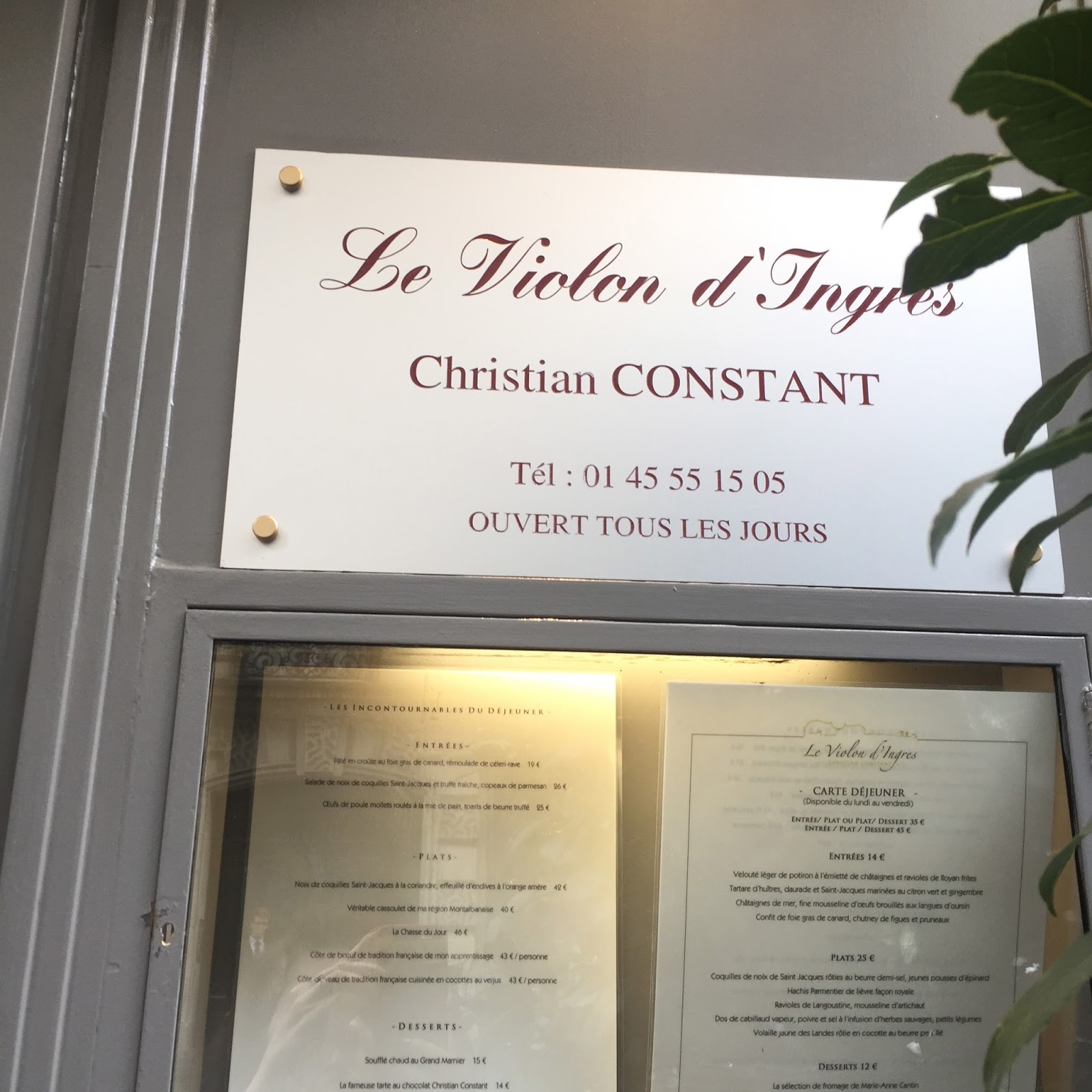 Violon d'Ingres chez Christian Constant.