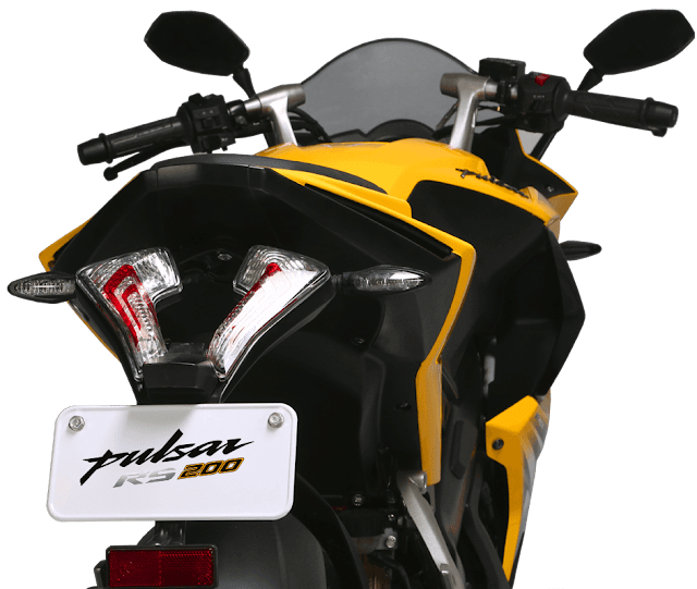 bajaj pulsar rs200 rear tail light view bajaj pulsar rs200 rear tail light view