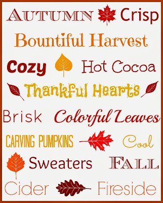 Autumn Subway Art Free Fall Printables