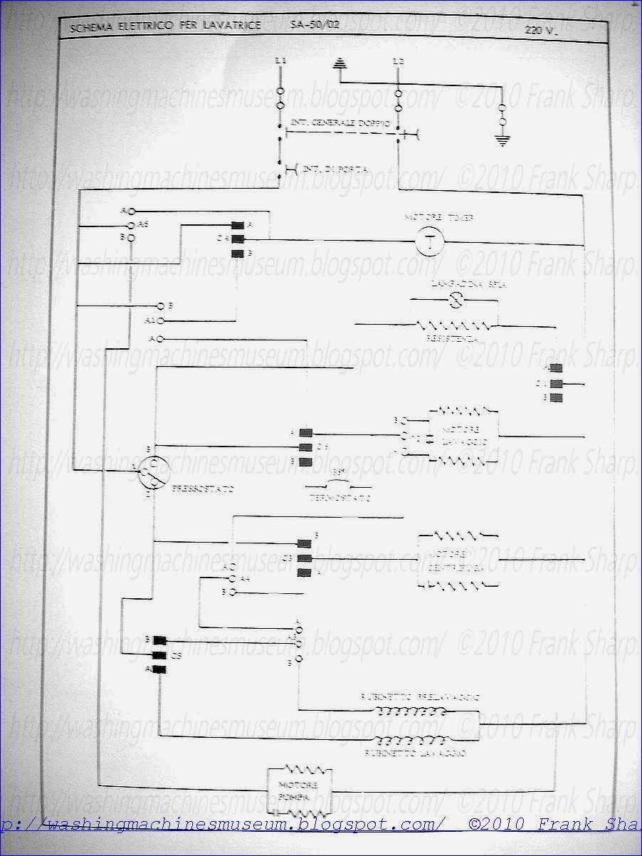 Washer Rama Museum.: CANDY SA50 - SA50/02 SCHEMATIC DIAGRAM.