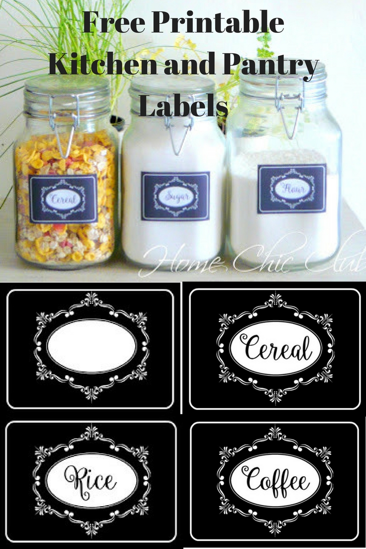 Kitchen and Pantry Labels