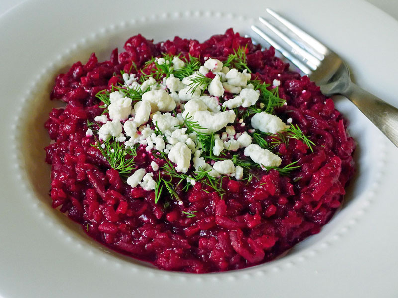 Cooking Weekends Beets with Arborio Rice
