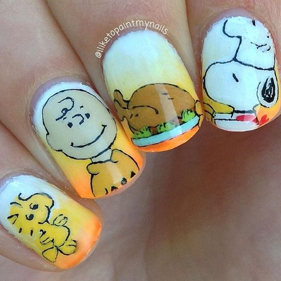 Fun and Easy Thanksgiving Day Nail Art Ideas
