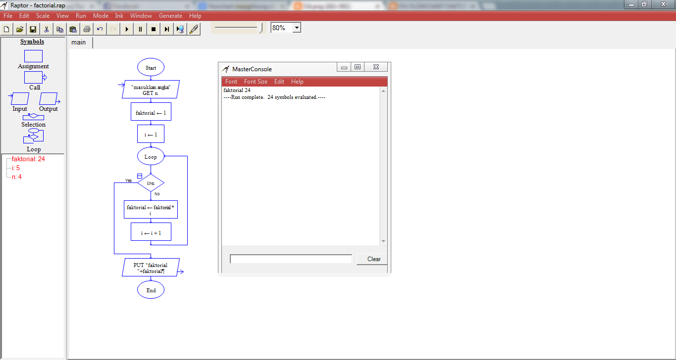 Факториал числа блок схема
