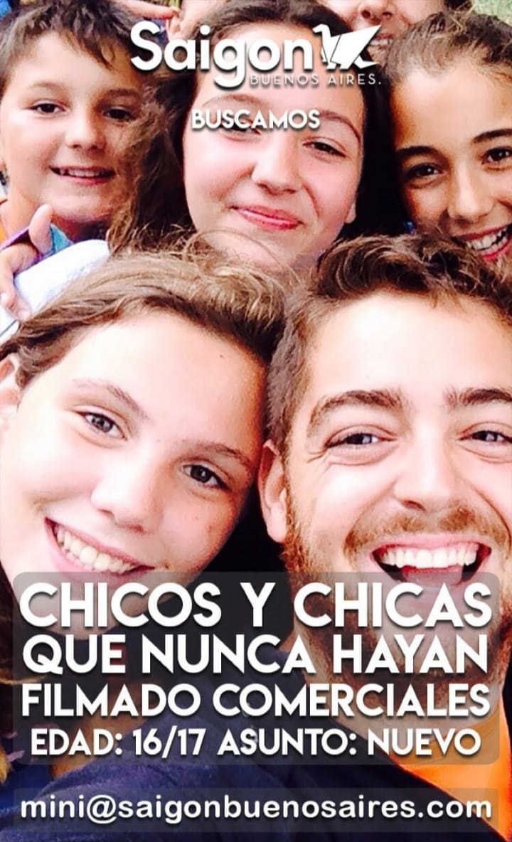 CASTING Chicos y chicas adolescentes para publicidad / Argentina