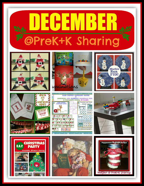 December Crafts and Activities at "PreK+K Sharing"