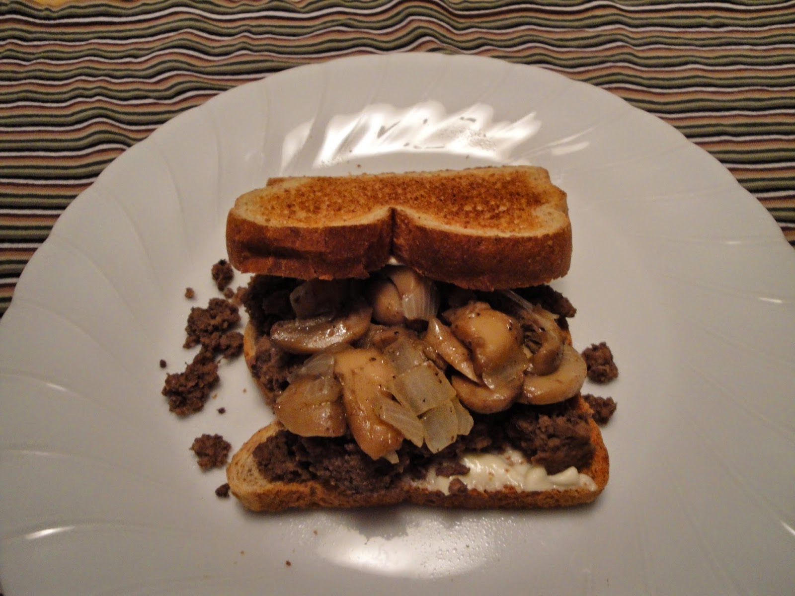 Perfect Onion Mushroom Burger Mushroom Burger with Provolone