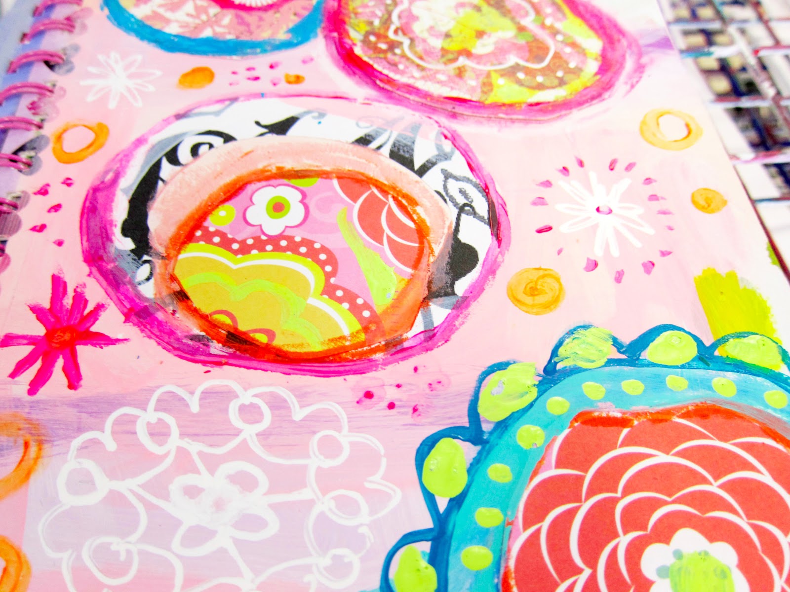 Art Journal Page Using Scrapbook Paper Marcia Beckett