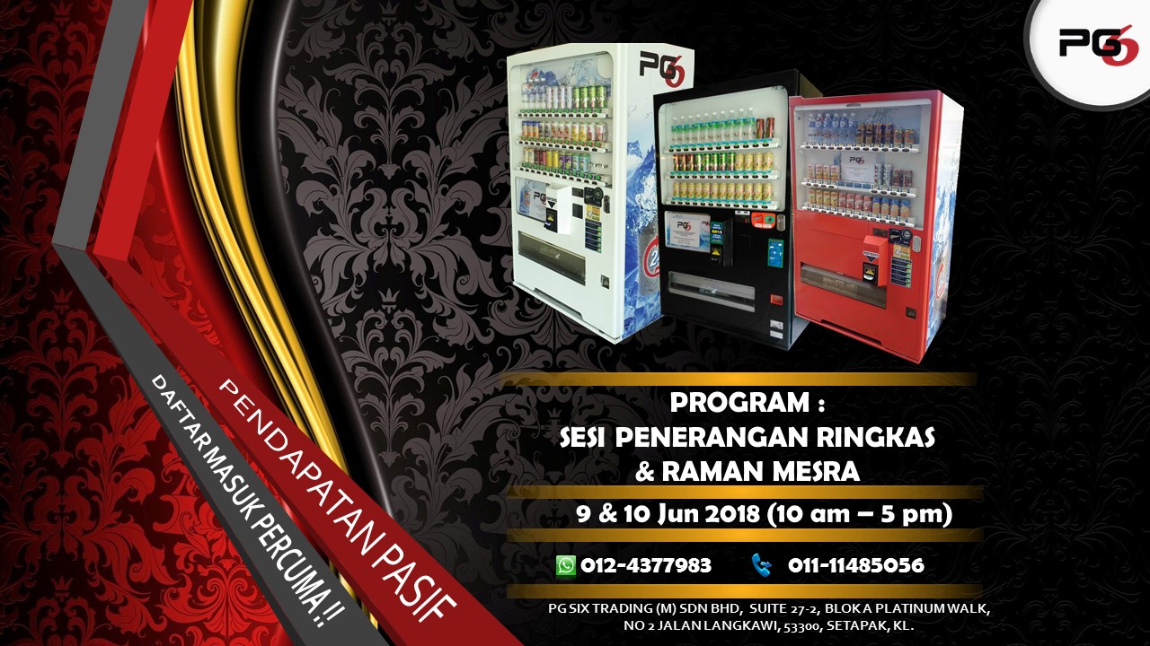 Pg Six Trading M Sdn Bhd Sambutan Shawal Bersama Vending Machine Business