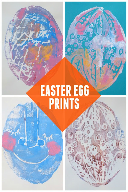 Make Easter Egg Prints with kids- fun holiday art project