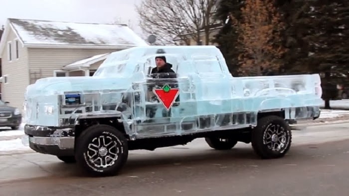 This Pickup Truck Is Made Of Ice And You Can Actually Drive It