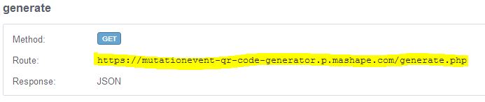 URL To capture from Mashape