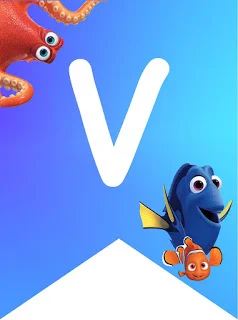 Banderines con Nemo y Dory, con Números.