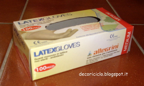 decoriciclo Riusare la scatola dei guanti in lattice