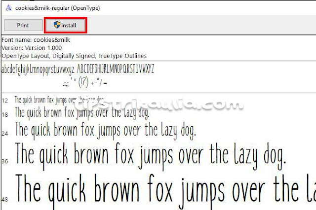 Cara Install Font di PC Windows