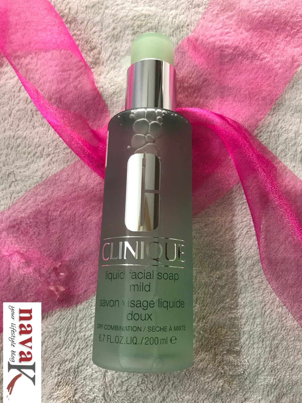 pink clinique face wash