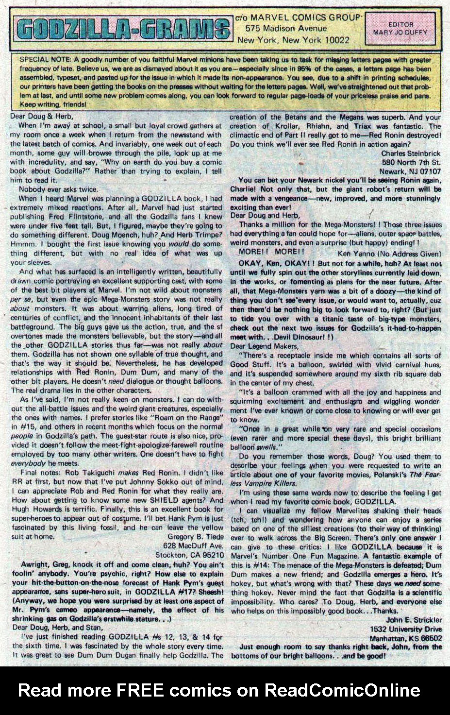 Godzilla (1977) Issue #19 #19 - English 19