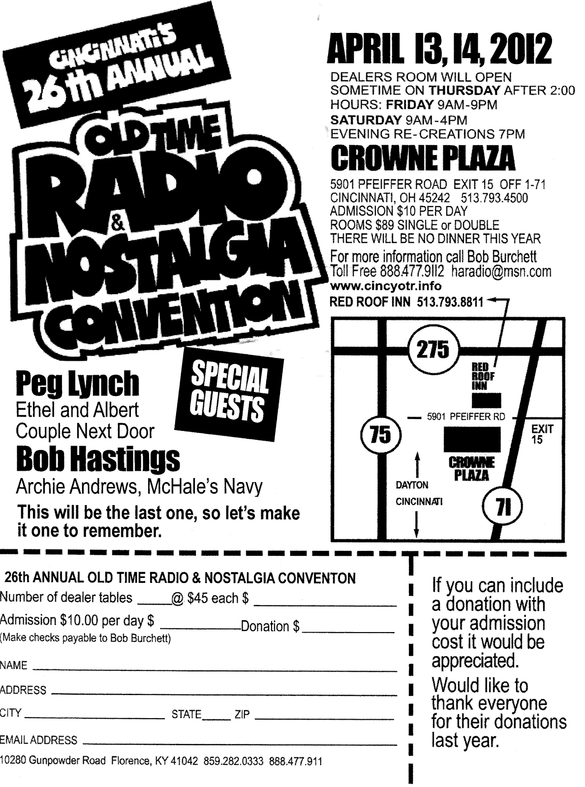 BOOKSTEVE'S LIBRARY The 26th Annual OTR and Nostalgia Convention