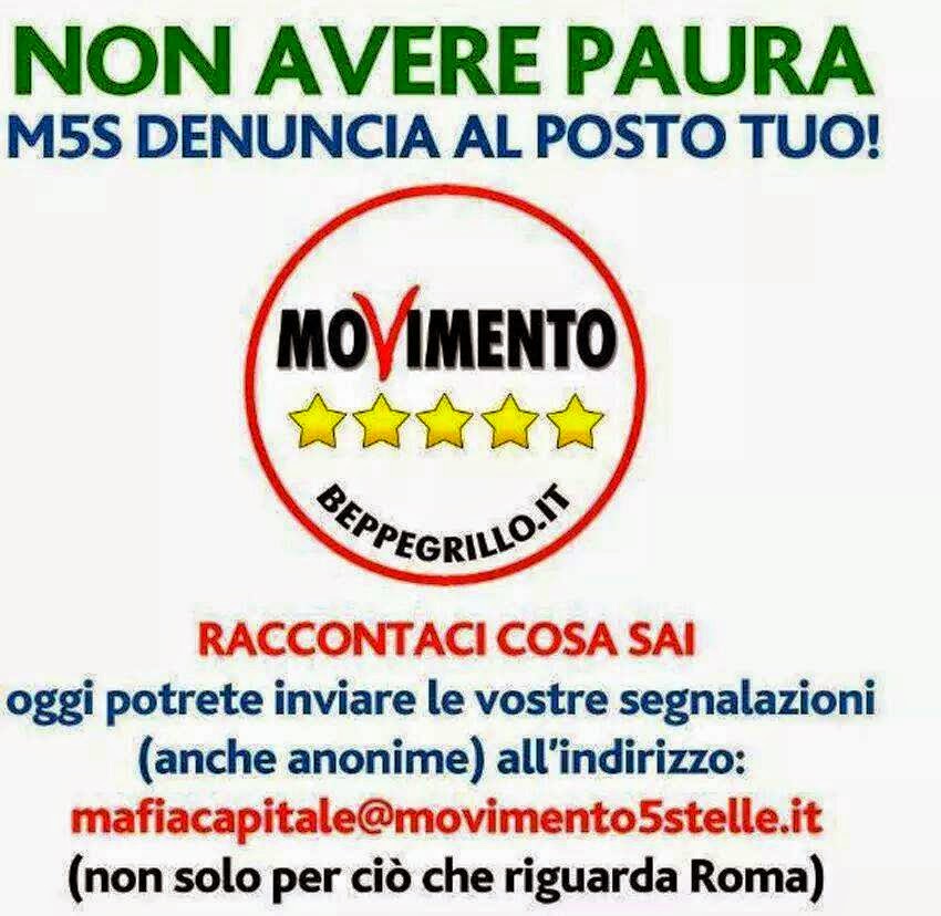 il m5s denuncia al posto tuo