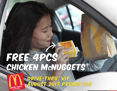 McD Drive-Thru VIP Free Chicken McNuggets Promo