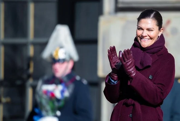 Prince Daniel, Princess Estelle and Prince Oscar attended Princess Victoria's Name Day. By Malina trousers