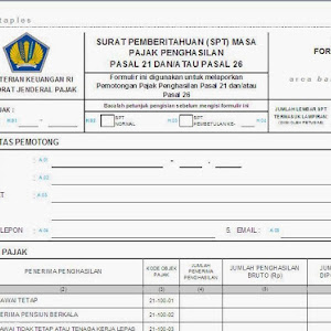 Download Copyright Formulir Pajak 1721 Excel