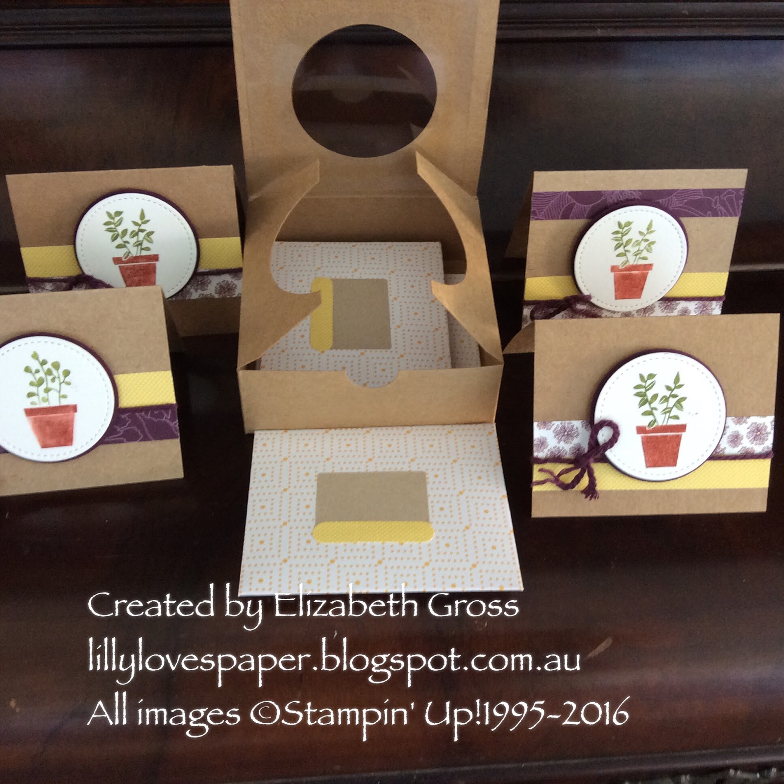 Lillybet's Papers Christmas Gift Card Class making sets of notecards