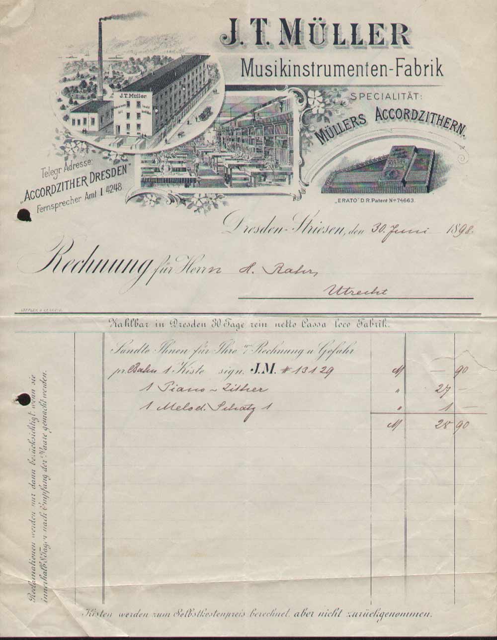 The Müller Autoharp Restoration Project The history of Müller autoharps