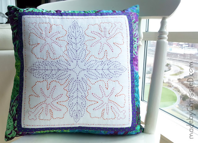 Blousy Blooms Pillow Cushion tute by www.madebyChrissieD.com