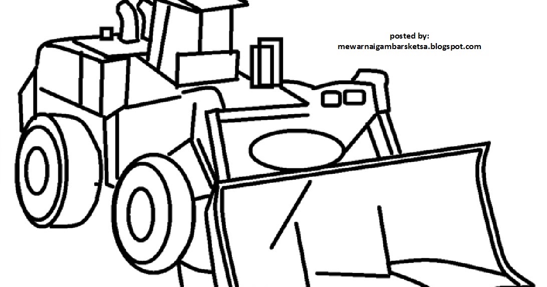 gambar untuk mewarnai excavator sains