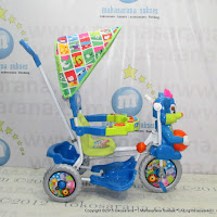 Sepeda Roda Tiga Royal RY8582C Baby Ball Dobel Musik Kanopi