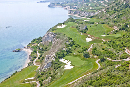 View of the Thracian golf course along Black Sea coast