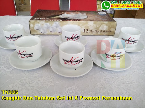 Jual Cangkir Dan Tatakan Set Isi 6 Promosi Perusahaan