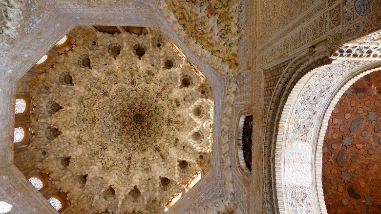 The Nasrid Palace ceiling motifs Visit the Alhambra on our Andalucian Guided Bike Tour