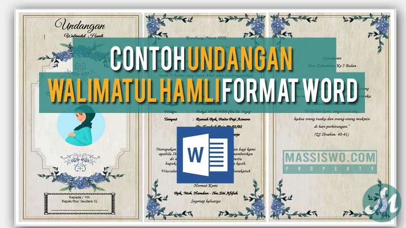 17+ Undangan Walimatul Hamli Format Word (untuk 4 atau 7
