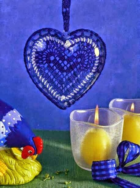 Romántico corazón al crochet para decorar - con patrón