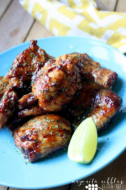 Gluten free barbecue chicken thighs with lime from Anyonita-Nibbles