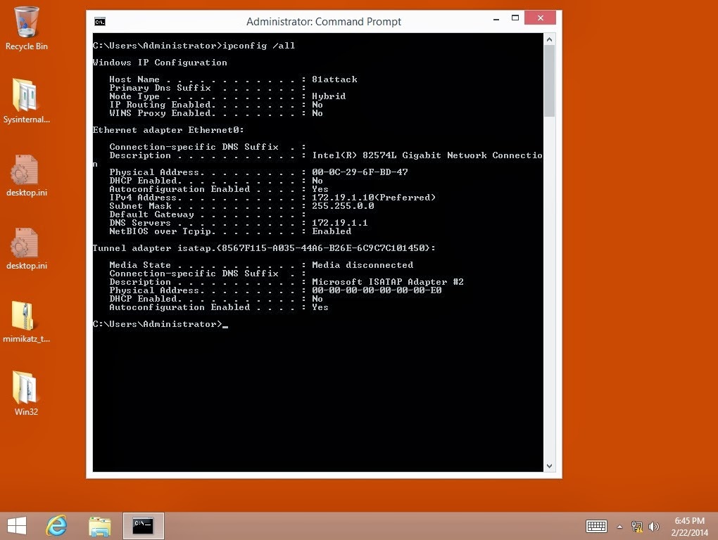 Still Passing the Hash 15 Years Later: Pre RSA Conference Demo - Win 8. ...