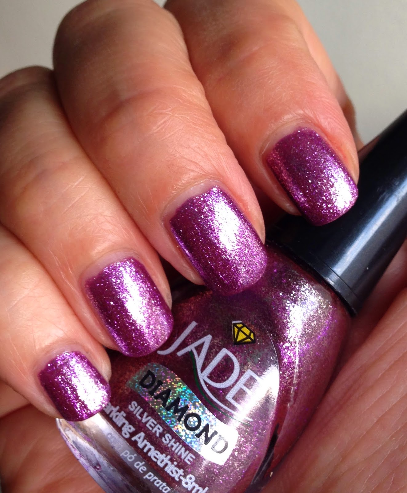 Polished Marvels Jade Diamond Silver Shine Sparkling Amethyst