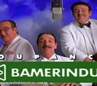 Propaganda da Poupança Bameirindus nos anos 90: jingle clássico ao som de bolero.