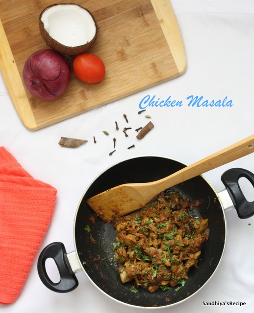 Sandhiya's Cookbook Chicken in coconut onion masala Chicken Onion Masala Chicken Coconut masala